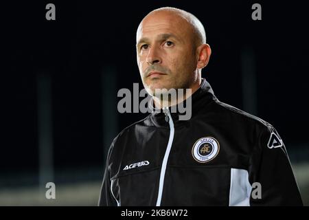 Vincenzo Italiano entraîneur-chef de Spezia Calcio 1906 lors du match de la série italienne B 2019/2020 entre Ascoli Calcio 1898 FC et Spezia Calcio 1906 au Stadio Cino e Lillo Del Duca sur 24 septembre 2019 à Ascoli Piceno, Italie. (Photo de Danilo Di Giovanni/NurPhoto) Banque D'Images