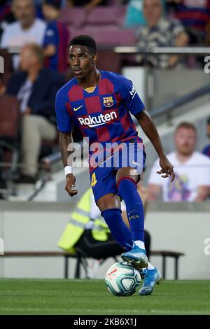 Le Junior Firpo de Barcelone contrôle le ballon pendant le match de la Ligue entre le FC Barcelone et le Villarreal CF au Camp Nou sur 24 septembre 2019 à Barcelone, en Espagne. (Photo de Jose Breton/Pics action/NurPhoto) Banque D'Images