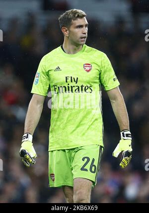 Emiliano (EMI) Marnez d'Arsenal lors de la Carabao Cup troisième tour entre Arsenal et la forêt de Nottingham au stade Emirates, Londres, Angleterre, le 24 septembre 2019. (Photo par action Foto Sport/NurPhoto) Banque D'Images