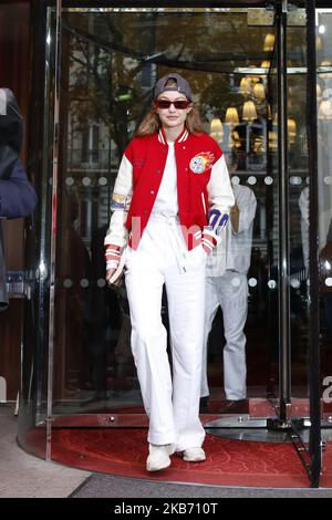 Gigi Hadid est vu à Paris, sur 26 septembre 2019. (Photo de Mehdi Taamallah/NurPhoto) Banque D'Images