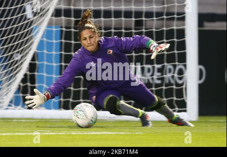 Francesca Durante de Fiorentina pendant l'échauffement avant le match lors du match de la Ligue des femmes championnes de l'UEFA Round 32 2nd Leg Match entre les femmes d'Arsenal et les femmes de Fiorentina au stade Meadow Park sur 25 septembre 2019 à Borehamwood, Angleterre (photo par action Foto Sport/NurPhoto) Banque D'Images