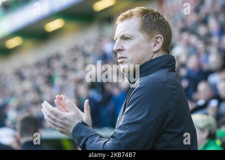 Neil Lennon, le directeur du Celtic, lors du match de la Premier League écossaise entre Hibernian et le Celtic sur la route de Pâques, le 28 septembre 2019 à Édimbourg, en Écosse. (Photo par Ewan Bootman/NurPhoto) Banque D'Images