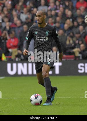 Fabinho (Liverpool) au match de la première ligue anglaise entre Sheffield United et Liverpool au sol de Bramall Lane, Sheffield sur 28 septembre 2019. (Photo par action Foto Sport/NurPhoto) Banque D'Images