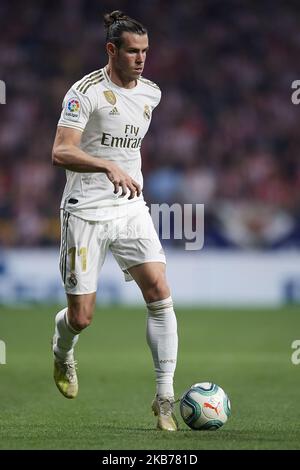 Gareth Bale du Real Madrid contrôle le ballon pendant le match de la Ligue entre le Club Atletico de Madrid et le Real Madrid CF à Wanda Metropolitano sur 29 septembre 2019 à Madrid, Espagne. (Photo de Jose Breton/Pics action/NurPhoto) Banque D'Images