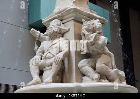 Tate Modern dévoile 'Fons americanus', une sculpture de 13 mètres de haut, sous la forme d'une fontaine créée par l'artiste américain Kara Walker le 30 septembre 2019 à Londres, en Angleterre. (Photo de Wiktor Szymanowicz/NurPhoto) Banque D'Images