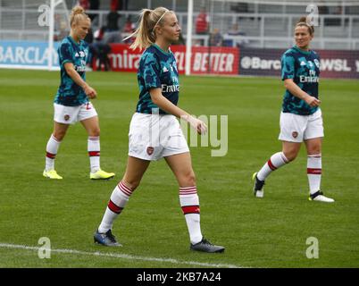 Leah Williamson d'Arsenal (milieu) pendant le match de Super League féminin de Barclay's FA entre les femmes Arsenal et les femmes d'Albion de Brighton et de Hove au stade Meadow Park sur 29 septembre 2019 à Boreham Wood, Angleterre (photo par action Foto Sport/NurPhoto) Banque D'Images