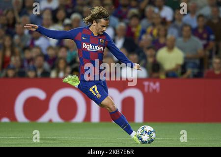Antoine Griezmann de Barcelone tira pour but lors du match F de la Ligue des champions de l'UEFA entre le FC Barcelone et l'Inter au Camp Nou sur 2 octobre 2019 à Barcelone, Espagne. (Photo de Jose Breton/Pics action/NurPhoto) Banque D'Images