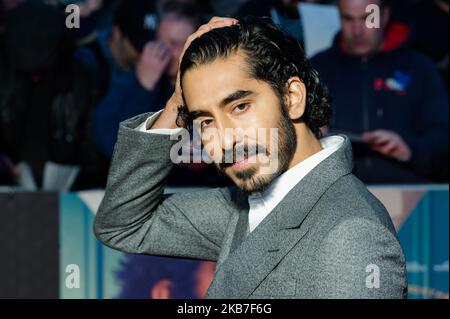 Dev Patel participe à la première européenne du film « The Personal History of David Copperfield » à Odeon Luxe Leicester Square lors du gala d'ouverture du BFI London film Festival 63rd le 02 octobre 2019 à Londres, en Angleterre. (Photo de Wiktor Szymanowicz/NurPhoto) Banque D'Images