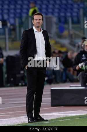 Julien Stephan lors du match de football de la Ligue européenne S.S. Lazio contre Rennes au stade olympique de Rome, le 03 octobre 2019. (Photo par Silvia Lore/NurPhoto) Banque D'Images