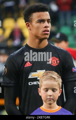 Lors du match de l'UEFA Europa League Group L 2019/20 entre AZ Alkmaar (pays-Bas) et Manchester United (Angleterre) au stade Kyocera, à la Haye (pays-Bas), sur 3 octobre 2019. (Photo de Federico Guerra Moran/NurPhoto) Banque D'Images