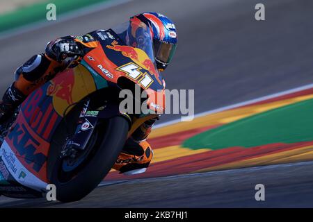 Brad Binder (41) de la République d'Afrique du Sud et Red Bull KTM Ajo KTM pendant de la Gran Premio Michellin de Aragon du championnat du monde de MotoGP à Motorland Aragon circuit sur 22 septembre 2019 à Alcaniz, Espagne. (Photo de Jose Breton/Pics action/NurPhoto) Banque D'Images