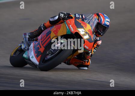 Brad Binder (41) de la République d'Afrique du Sud et Red Bull KTM Ajo KTM pendant de la Gran Premio Michellin de Aragon du championnat du monde de MotoGP à Motorland Aragon circuit sur 22 septembre 2019 à Alcaniz, Espagne. (Photo de Jose Breton/Pics action/NurPhoto) Banque D'Images