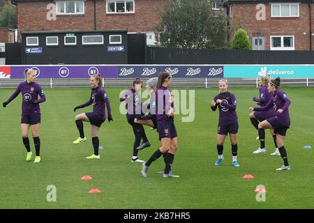 Spennymoor, Co Durham, Angleterre 4 octobre Angleterre séance de formation Lionesses au champ de la brasserie, Spennymoor, le vendredi 4th octobre 2019. (Photo de Mark Fletcher/MI News/NurPhoto) Banque D'Images