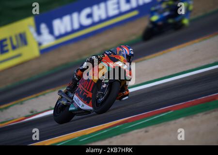 Brad Binder (41) de la République d'Afrique du Sud et Red Bull KTM Ajo KTM pendant de la Gran Premio Michellin de Aragon du championnat du monde de MotoGP à Motorland Aragon circuit sur 22 septembre 2019 à Alcaniz, Espagne. (Photo de Jose Breton/Pics action/NurPhoto) Banque D'Images