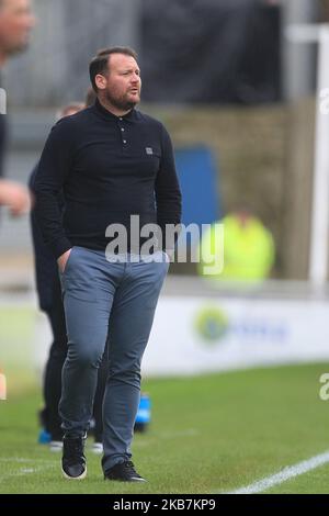 Darren Sarll, le directeur de la ville de Yeovil lors du match de la Ligue nationale de Vanarama entre Hartlepool United et Yeovil Town à Victoria Park, Hartlepool, le samedi 5th octobre 2019. (Photo de Mark Fletcher/MI News/NurPhoto) Banque D'Images