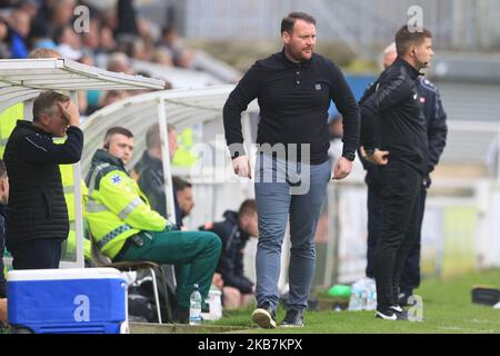 Darren Sarll, le directeur de la ville de Yeovil lors du match de la Ligue nationale de Vanarama entre Hartlepool United et Yeovil Town à Victoria Park, Hartlepool, le samedi 5th octobre 2019. (Photo de Mark Fletcher/MI News/NurPhoto) Banque D'Images