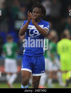 Peter Kioso de Hartlepool s'est Uni lors du match de la Vanarama National League entre Hartlepool United et Yeovil Town à Victoria Park, Hartlepool, le samedi 5th octobre 2019. (Photo de Mark Fletcher/MI News/NurPhoto) Banque D'Images