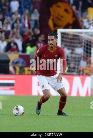 Chris Smalling pendant la série italienne Un match de football entre AS Roma et Cagliari au stade olympique de Rome, le 06 octobre 2019. (Photo par Silvia Lore/NurPhoto) Banque D'Images