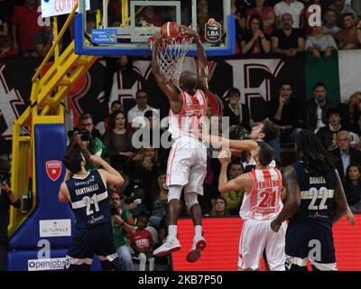 11 Simmons Jeremy d'Openjobmetis en action pendant l'Italie Lega Panier de Serie A , Openjobmetis Varese - Fortitudo Bologna le 6 octobre 2019 à Varese Palasport Enerxenia Arena (photo de Fabio Averna/NurPhoto) Banque D'Images