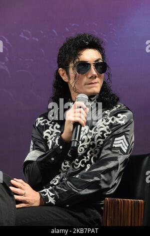 Noviembre 03, 2022, Ciudad de México, México: El cantte y bailarín brasileño Lenny Jay, en conferencia de prensa para anunciar su show “this is Michael” attributo al “Rey del Pop”. En el Auditorio Nacional, (Foto: Francisco Morales/DAMMPHOTO) 03 novembre 2022, Mexico, Mexique: Lenny Jay, chanteur et danseur brésilien, lors d'une conférence de presse pour annoncer son spectacle hommage au "Roi de la Pop". À l'Auditorium national, (photo: Francisco Morales/DAMMPHOTO) Banque D'Images