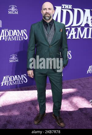 CENTURY CITY, LOS ANGELES, CALIFORNIE, États-Unis - OCTOBRE 06 : le directeur Conrad Vernon arrive à la première mondiale de la « famille Addams » de MGM, qui s'est tenue à l'AMC de Westfield Century City sur 6 octobre 2019 à Century City, Los Angeles, Californie, États-Unis. (Photo par Xavier Collin/image Press Agency/NurPhoto) Banque D'Images