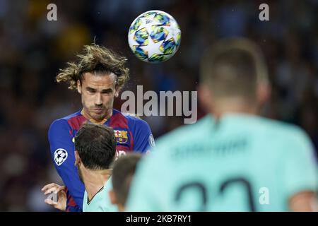 Antoine Griezmann de Barcelone tira pour but lors du match F de la Ligue des champions de l'UEFA entre le FC Barcelone et l'Inter au Camp Nou sur 2 octobre 2019 à Barcelone, Espagne. (Photo de Jose Breton/Pics action/NurPhoto) Banque D'Images
