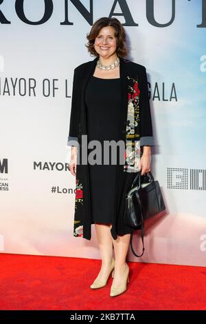 Rebecca Front assiste à la première de film britannique de 'The Aeronautess' à Odeon Luxe, Leicester Square, lors du BFI London film Festival Mayor of London Gala 63rd le 07 octobre 2019 à Londres, en Angleterre. (Photo de Wiktor Szymanowicz/NurPhoto) Banque D'Images