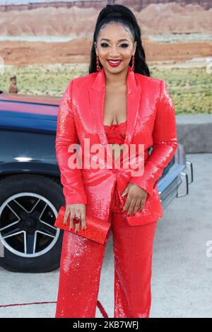 WESTWOOD, LOS ANGELES, CALIFORNIE, États-Unis - OCTOBRE 07 : Alison Law arrive à la première de Netflix 'El Camino: A Breaking Bad Movie', tenue au Regency Village Theatre sur 7 octobre 2019 à Westwood, Los Angeles, Californie, États-Unis. (Photo par Xavier Collin/image Press Agency/NurPhoto) Banque D'Images