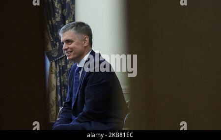 Ministre ukrainien des Affaires étrangères Vadim Priestayko lors d'une interview pour les médias ukrainiens à Kiev. Ukraine, jeudi, 10 octobre 2019 depuis 29 août 2019, ministre des Affaires étrangères de l'Ukraine au gouvernement de Goncharuk. (Photo de Danil Shamkin/NurPhoto) Banque D'Images