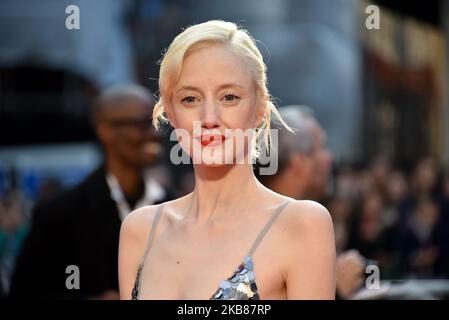 Andrea Riseborough participe à la première internationale d'Irishman et au gala de clôture lors du BFI London film Festival 63rd à l'Odeon Luxe Leicester Square sur 13 octobre 2019 à Londres, en Angleterre. (Photo par Alberto Pezzali/NurPhoto) Banque D'Images