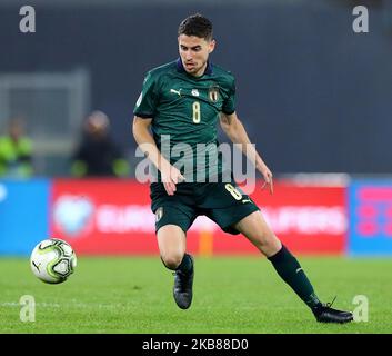 Jorginho de l'Italie lors du match des qualifications européennes du groupe J pour l'UEFA Euro 2020 Italie / Grèce au stade Olimpico à Rome, Italie sur 12 octobre 2019 (photo de Matteo Ciambelli/NurPhoto) Banque D'Images