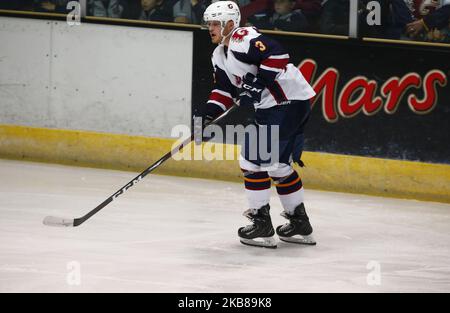 Marcus Mitchell de Guildford Phoenix pendant la Ligue nationale de hockey sur glace entre Guildford Phoenix et Swindon Wildcats 2 au stade Guildford Spectrum à Guildford, Angleterre sur 13 octobre 2019 (photo par action Foto Sport/NurPhoto) Banque D'Images