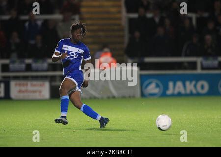 Peter Kioso de Hartlepool s'est Uni lors du match de la Vanarama National League entre Hartlepool United et Chesterfield à Victoria Park, Hartlepool, le mardi 24th septembre 2019. (Photo de Mark Fletcher/MI News/NurPhoto) Banque D'Images