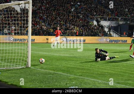 Plamen Iliev, Bulgarie pendant l'UEFA EURO 2020 qualifications Bulgarie / Angleterre au stade national de Vasil Levski, Sofia, Bulgarie sur 14 octobre 2019 (photo de Hristo Rusev/NurPhoto) Banque D'Images