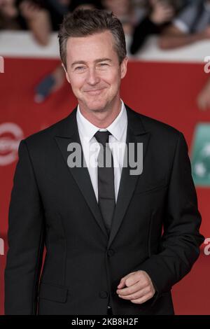 Edward Norton assiste au tapis rouge « Motherless Brooklyn » lors du Festival du film de Rome 14th sur 17 octobre 2019 à Rome, Italie. (Photo de Massimo Valicchia/NurPhoto) Banque D'Images