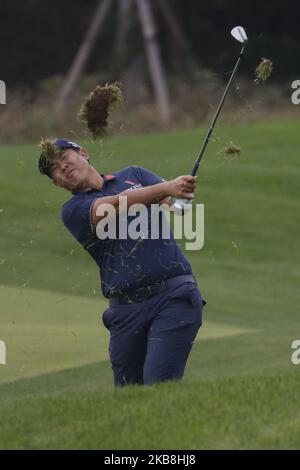 Byeong Hun une action de la Corée du Sud lors d'un tour PGA la coupe CJ neuf ponts Round 2 au club de golf de Nine Bridge à Jeju, en Corée du Sud, sur 18 octobre 2019. (Photo de Seung-il Ryu/NurPhoto) Banque D'Images