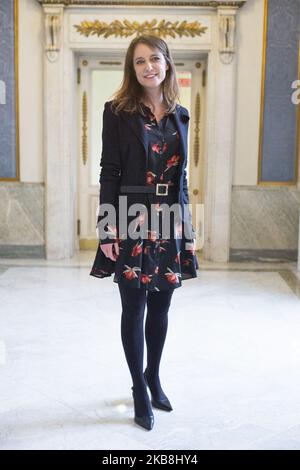 Andrea Levy pose lors de la présentation à la nouvelle direction artistique du Théâtre espagnol de Madrid. Espagne, 18 octobre 2019. (Photo par Oscar Gonzalez/NurPhoto) Banque D'Images