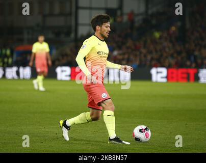 David Silva de Manchester City lors de la première ligue anglaise entre Crystal Palace et Manchester City au stade Selhurst Park, Londres, Angleterre, le 19 octobre 2019 (photo par action Foto Sport/NurPhoto) Banque D'Images