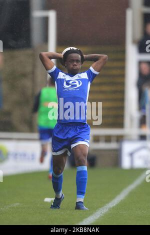 Peter Kioso de Hartlepool s'est Uni lors du match de la coupe FA entre Hartlepool United et Brackley Town à Victoria Park, Hartlepool, le samedi 19th octobre 2019. (Photo de Mark Fletcher/MI News/NurPhoto) Banque D'Images