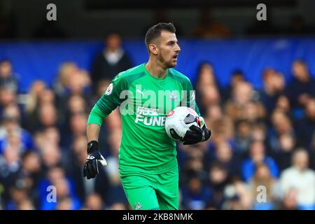 Martin Dubravka, gardien de but de Newcastles, lors du match de la Premier League entre Chelsea et Newcastle United à Stamford Bridge, Londres, le samedi 19th octobre 2019. (Photo de Leila Coker/MI News/NurPhoto) Banque D'Images