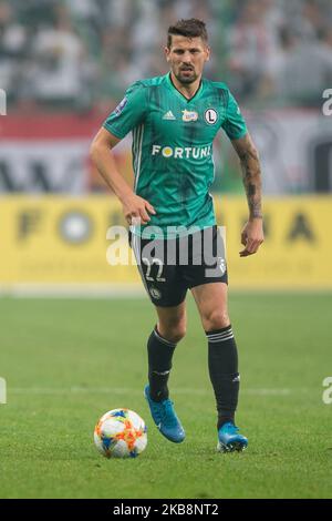 Pawel Wszolek (Legia) pendant le match PKO Ekstraklasa entre Legia Varsovie et Lech Poznan, à Varsovie, en Pologne, sur 19 octobre 2019. (Photo par Foto Olimpik/NurPhoto) Banque D'Images