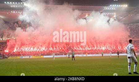 PKO Ekstraklasa match entre Legia Varsovie et Lech Poznan, à Varsovie, Pologne, sur 19 octobre 2019. (Photo par Foto Olimpik/NurPhoto) Banque D'Images