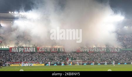 PKO Ekstraklasa match entre Legia Varsovie et Lech Poznan, à Varsovie, Pologne, sur 19 octobre 2019. (Photo par Foto Olimpik/NurPhoto) Banque D'Images