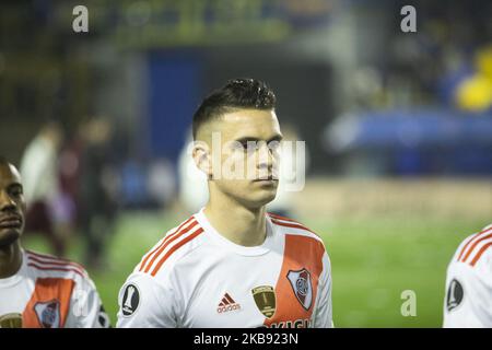 Rafael Santos Borre de River plate regarde pendant le deuxième match entre River plate et Boca Juniors dans le cadre des demi-finales de Copa CONMEBOL Libertadores 2019 à l'Estadio Alberto J. Armando on 22 octobre 2019 à Buenos Aires, Argentine. (Photo de Matías Baglietto/NurPhoto) Banque D'Images