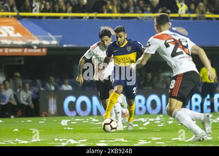 Eduardo Salvio de Boca Juniors en action pendant le match de deuxième jambe entre la plaque de rivière et Boca Juniors dans le cadre de la demi-finale de Copa CONMEBOL Libertadores 2019 à l'Estadio Alberto J. Armando sur 22 octobre 2019 à Buenos Aires, Argentine. (Photo de MatÃ­as Baglietto/NurPhoto) Banque D'Images