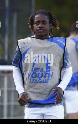 Paris Maghoma Edmond de Tottenham Hotspur pendant la Ligue des jeunes de l'UAFA entre Tottenham Hotspur et Crvena zvezda (Red Star Belgrade) à la Hotspur Way, Enfield, le 22 octobre 2019 à Enfield, Angleterre. (Photo par action Foto Sport/NurPhoto) Banque D'Images