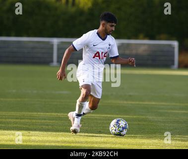 Dilan Markandy de Tottenham Hotspur pendant la Ligue des jeunes de l'UAFA entre Tottenham Hotspur et Crvena zvezda (Red Star Belgrade) à la Hotspur Way, Enfield, le 22 octobre 2019 à Enfield, Angleterre. (Photo par action Foto Sport/NurPhoto) Banque D'Images