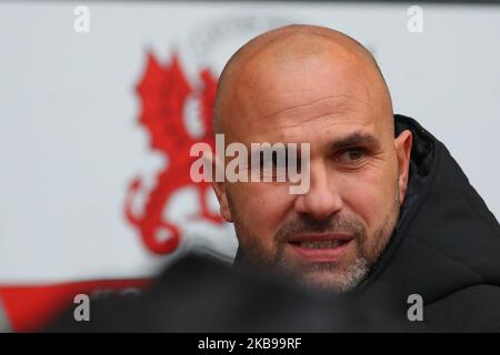 Carl Fletcher, entraîneur en chef d'Orient, lors du match EFL League Two entre Leyton Orient et Carlisle, à Brisbane Road, Londres, le 26 octobre 2019 (photo d'action Foto Sport/NurPhoto) Banque D'Images