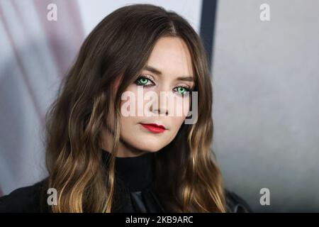 HOLLYWOOD, LOS ANGELES, CALIFORNIE, États-Unis - OCTOBRE 26 : l'actrice Billie Lourd arrive à la « American Horror Story » 100th Episode Celebration qui a eu lieu au cimetière Hollywood Forever sur 26 octobre 2019 à Hollywood, Los Angeles, Californie, États-Unis. (Photo par Xavier Collin/image Press Agency/NurPhoto) Banque D'Images