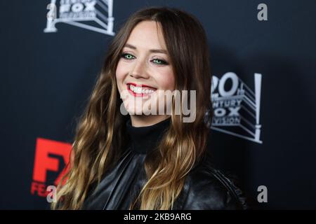 HOLLYWOOD, LOS ANGELES, CALIFORNIE, États-Unis - OCTOBRE 26 : l'actrice Billie Lourd arrive à la « American Horror Story » 100th Episode Celebration qui a eu lieu au cimetière Hollywood Forever sur 26 octobre 2019 à Hollywood, Los Angeles, Californie, États-Unis. (Photo par Xavier Collin/image Press Agency/NurPhoto) Banque D'Images